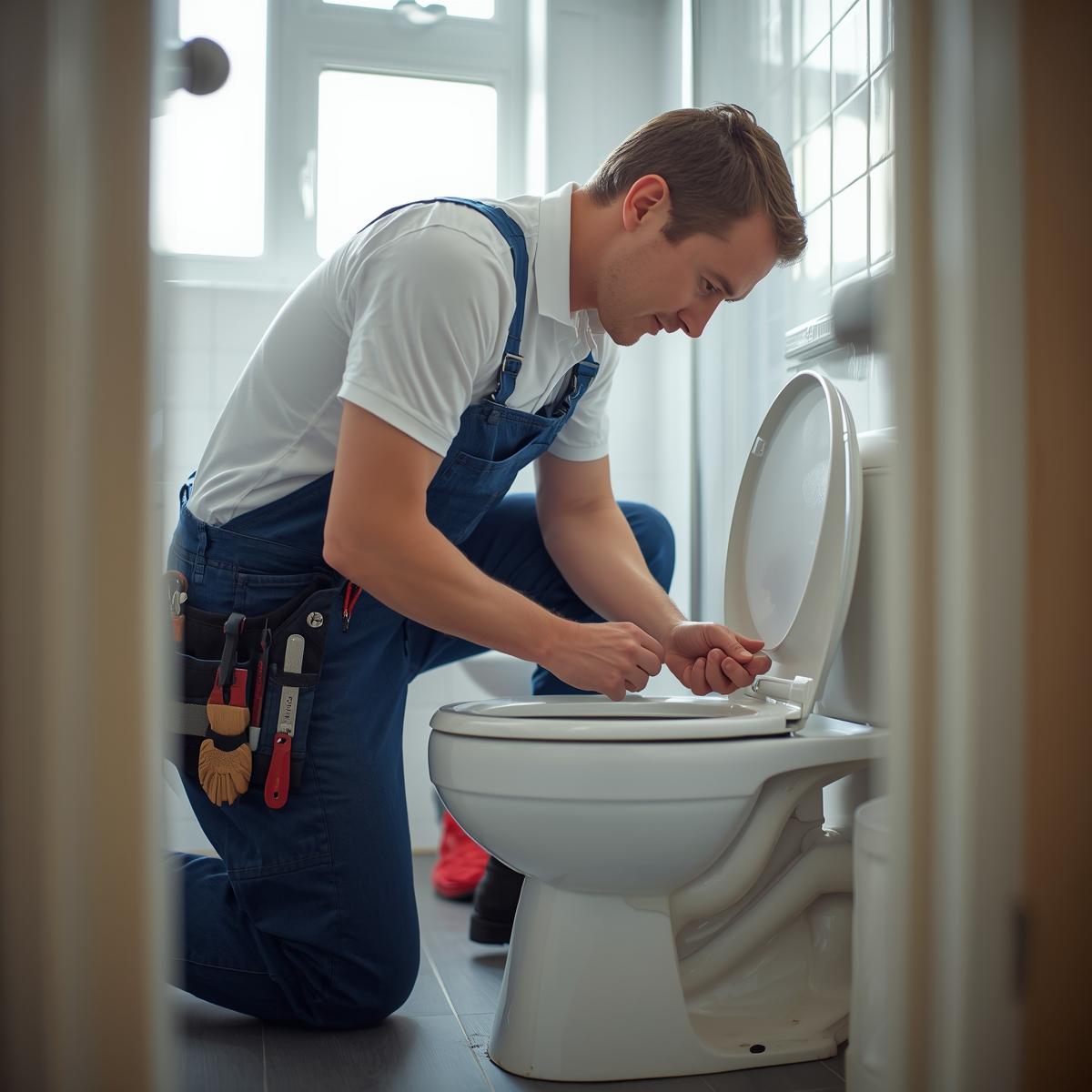Le WC Bouché _ Les Toilettes Bloquées un plombier repare